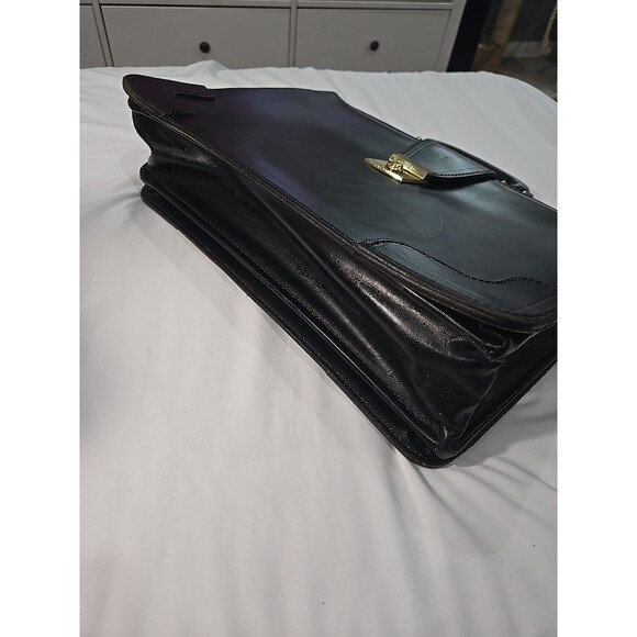 PEAL & CO / BROOKS BROTHERS / SWAINE ADENEY Vintage Leather Briefcase. England. - Picture 6 of 13